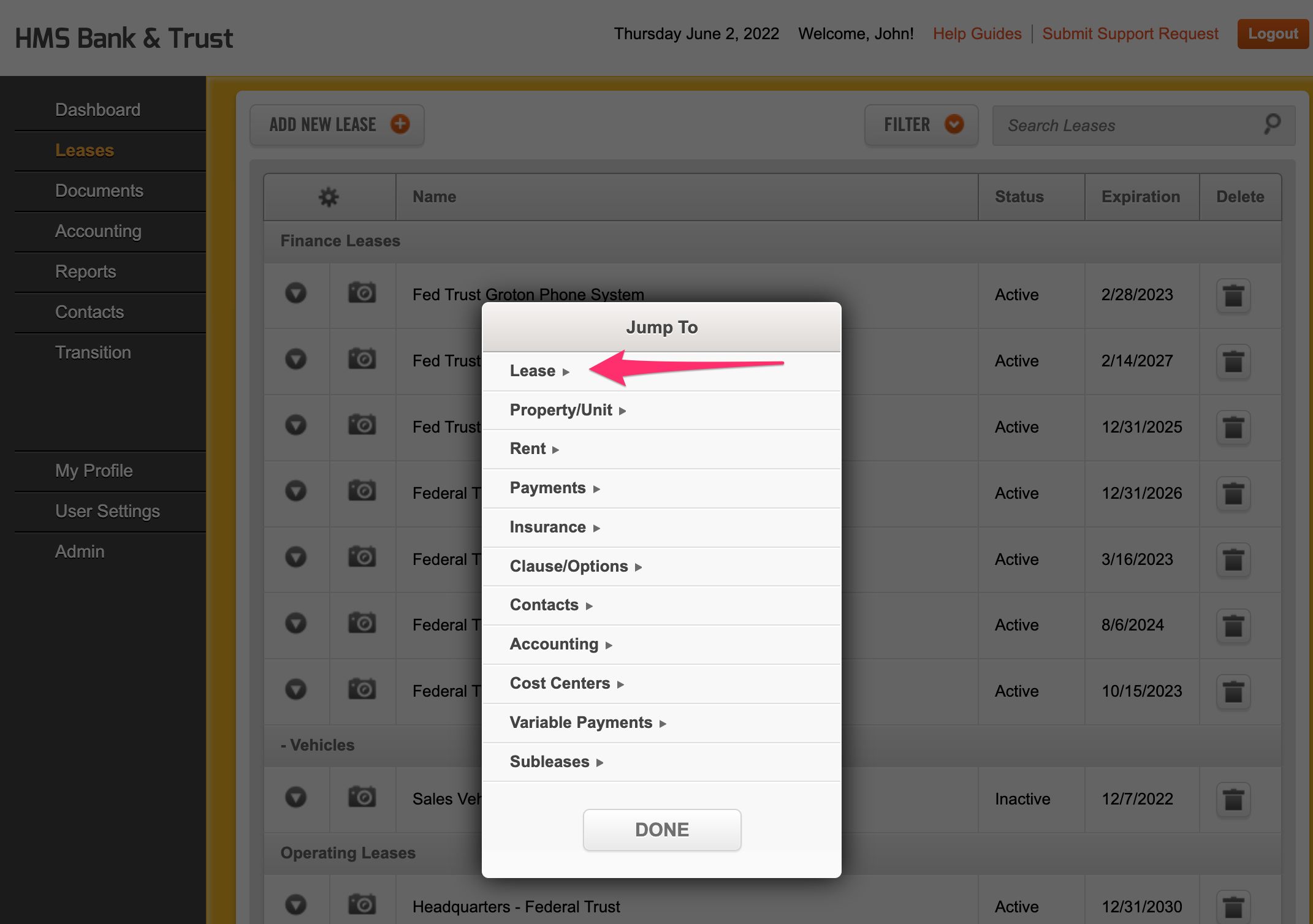 Handle A Lease Modification ILeasePro